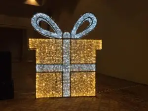 Christmas presents lights wrapped