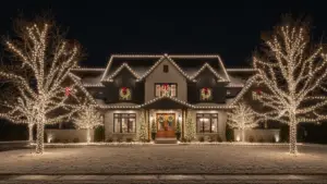 2-Story House with Cozy White Lights