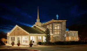 Church christmas decoration lighting