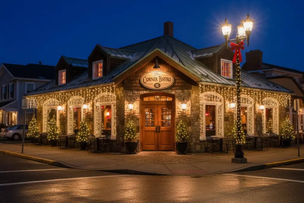 corner restaurant Great for holiday dining.