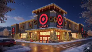 Target store christmas decoration lighting